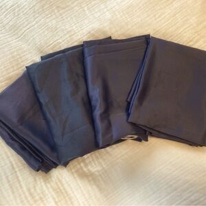 Navy Blue Satin Curtains